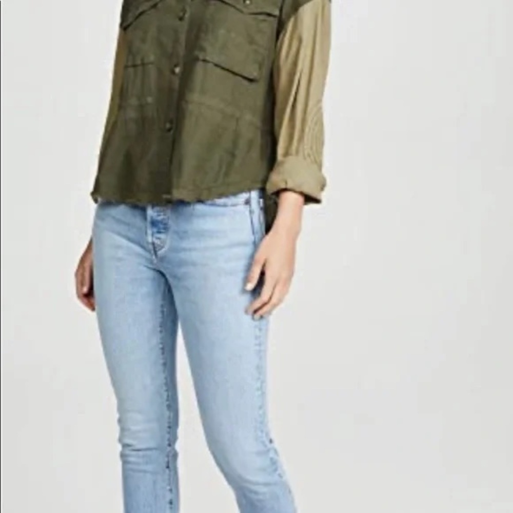 We the Free. Day Drifter Utility Shirt. Vintage Faded Green. Line Blend Small. - Picture 4 of 16